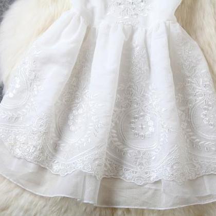 Embroidered Sleeveless Dress