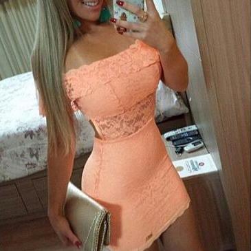 Sexy Lace Package Hip Dress
